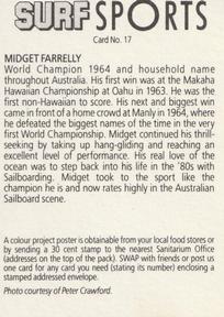 1985 Weet-Bix Surf Sports #17 Midget Farrelly Back